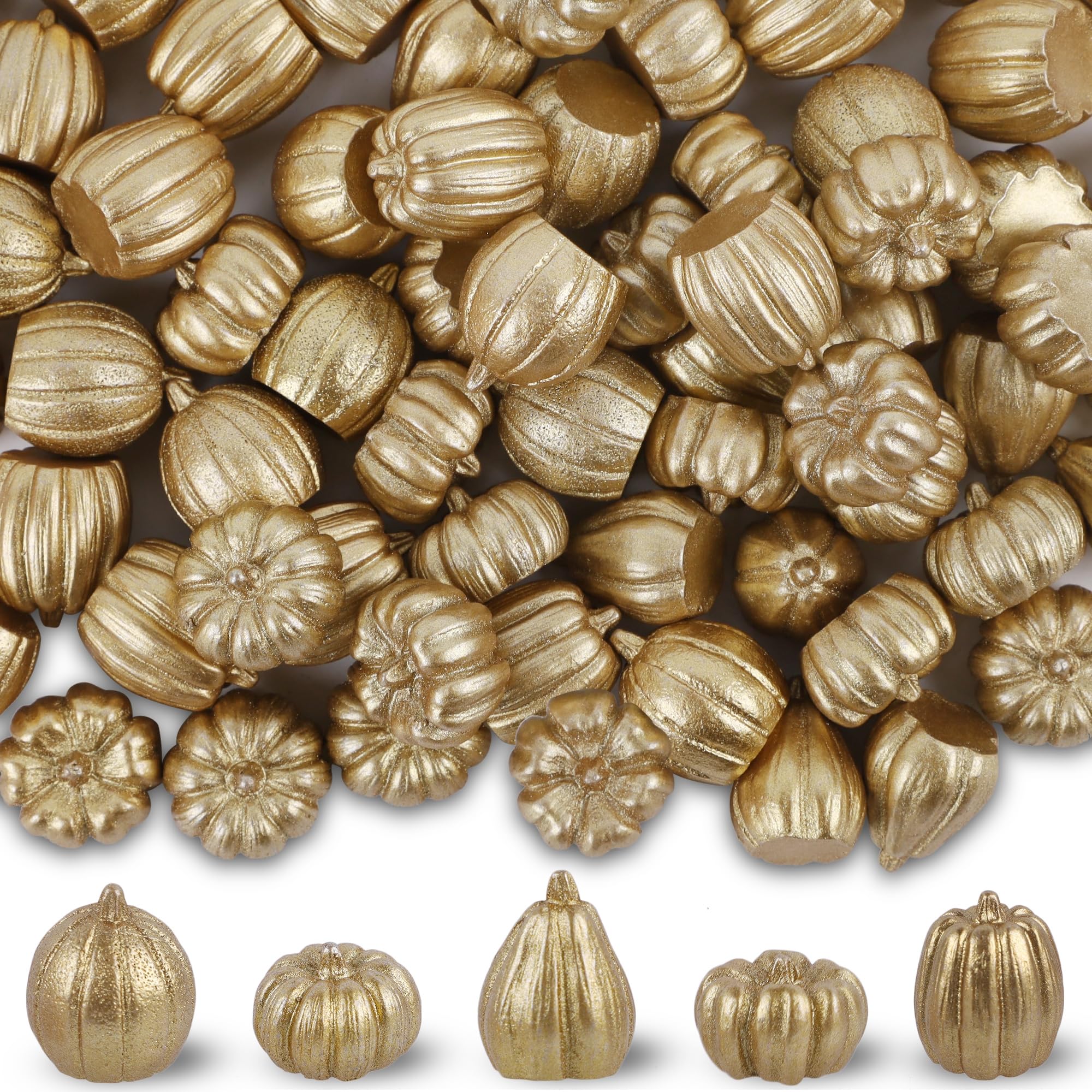 winemana 12 Pack Silver Pumpkin Fall Decor, Foam Glitter Pumpkins for Decorating Mini Artificial Craft Pumpkins for Thanksgiving Table Party Harvest Decorations